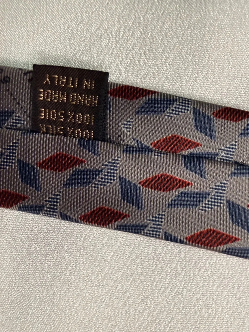 Valentino Garavani Vintage 100% Silk Geometric Tie Handmade in Italy